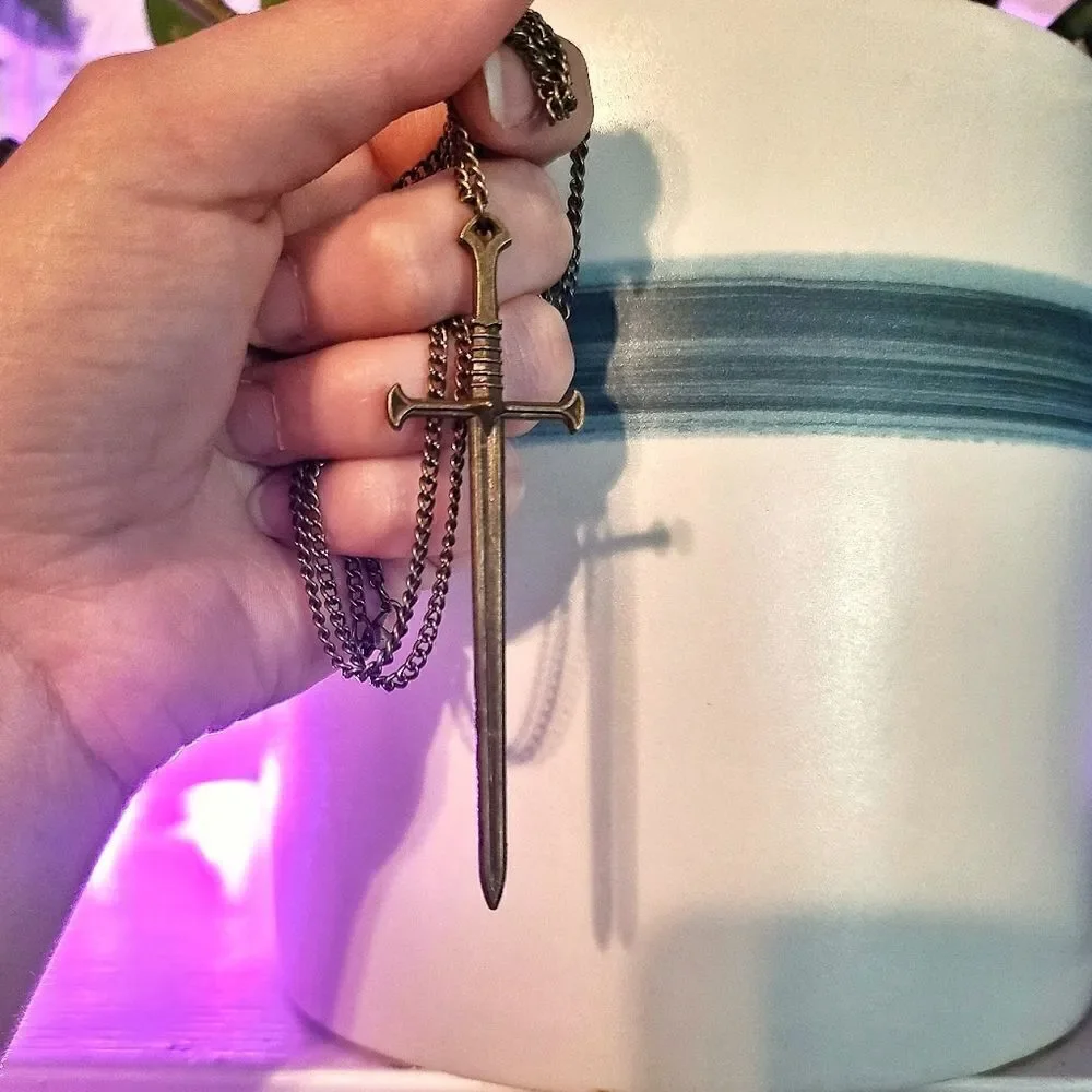 🗡 Brass Sword Pendant Necklace 🗡